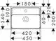 Hansgrohe-Xanuia-Q-Handwaschbecken-450-340-mit-Hahnloch-ohne-Ueberlauf-SmartClean-Weiss-61141450 gallery number 1